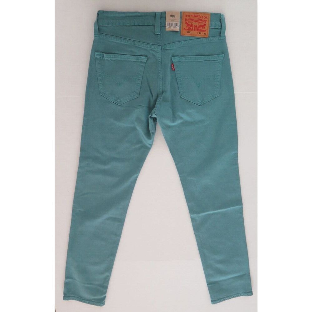 Levi's 511 Men's Sz 29x32 Teal Slim Fit Eco Ease Jean Pants - Picture 2 of 6